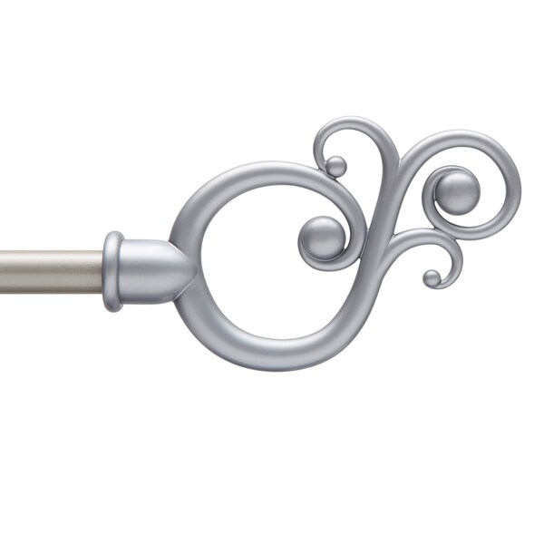 Kenney Mfg Kenney Valencia 5/8 in Standard Decorative Window Curtain Rod, 28-48, Satin Nickel KN65400 - main
